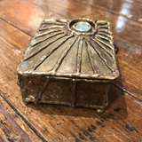 1970s Brutalist Period Brass & Jade Box