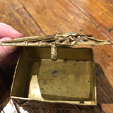 1970s Brutalist Period Brass & Jade Box