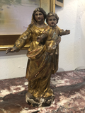 19th Century Madonna and Child With Patina