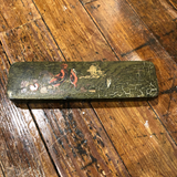 19th Century Red Rooster Pencil Box
