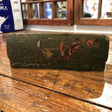 19th Century Red Rooster Pencil Box