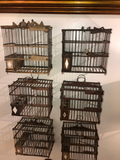Antique Bird Boxes From Spain - a Set of 6