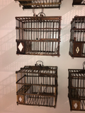 Antique Bird Boxes From Spain - a Set of 6