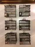 Antique Bird Boxes From Spain - a Set of 6