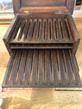 Antique Carved Black Forest Wood Cigar Box