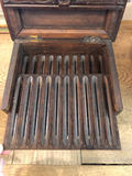 Antique Carved Black Forest Wood Cigar Box