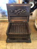 Antique Carved Black Forest Wood Cigar Box