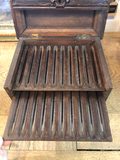 Antique Carved Black Forest Wood Cigar Box