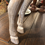 Antique Carved Wooden Horse With Leather Ears and Horsehair Tail