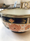 Antique English Bowl With Silver Plated Rim