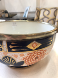 Antique English Bowl With Silver Plated Rim