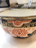 Antique English Bowl With Silver Plated Rim