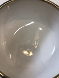 Antique English Bowl With Silver Plated Rim