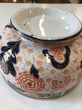 Antique English Bowl With Silver Plated Rim