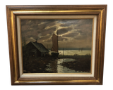 Antique European Painting of Seascape
