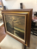 Antique European Painting of Seascape