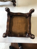 Antique French Footstools With New Upholstery - a Pair