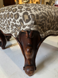 Antique French Footstools With New Upholstery - a Pair