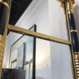 Antique Gilt and Black Empire Style Mirror