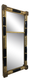 Antique Gilt and Black Empire Style Mirror