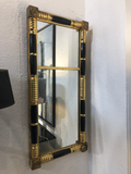 Antique Gilt and Black Empire Style Mirror