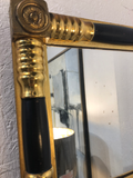 Antique Gilt and Black Empire Style Mirror
