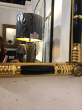 Antique Gilt and Black Empire Style Mirror