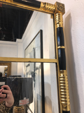 Antique Gilt and Black Empire Style Mirror