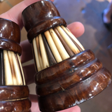 Antique Porcupine Quill Inkwells From Ceylon - a Pair