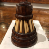Antique Porcupine Quill Inkwells From Ceylon - a Pair