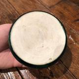 Antique Round Malachite Painted Paperweight