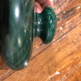 Antique Round Malachite Painted Paperweight