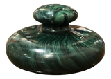 Antique Round Malachite Painted Paperweight