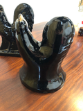 Antique Staffordshire Beach Roosters, a Pair
