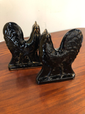 Antique Staffordshire Beach Roosters, a Pair