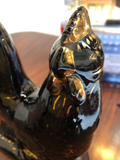 Antique Staffordshire Beach Roosters, a Pair