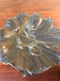 Art Deco Bronzed Lily Pad Stands, a Pair