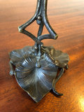 Art Deco Bronzed Lily Pad Stands, a Pair