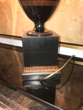 Black Glazed Ceramic Urn Lamps With Amphora and Greek Key Detail