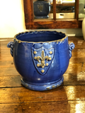 Blue Vietri Planter & Shield