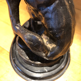 Bronze Statue of Scratching Dog by Artist Christopher Fratin