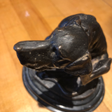 Bronze Statue of Scratching Dog by Artist Christopher Fratin