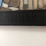 “Card Game” English Oil in Custom Wood Frame