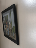 “Card Game” English Oil in Custom Wood Frame