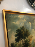 Continental Oil on Canvas Landscape in Contemporary Water Gilt Frame Circa 1800