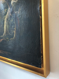 Continental Oil on Canvas Landscape in Contemporary Water Gilt Frame Circa 1800
