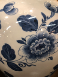 “Cordelia” Blue and White Wood Cover Jar