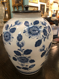 “Cordelia” Blue and White Wood Cover Jar