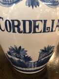“Cordelia” Blue and White Wood Cover Jar