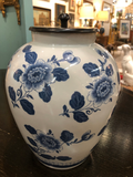 “Cordelia” Blue and White Wood Cover Jar